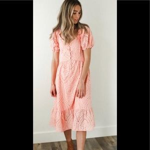 NWOT Journey Five eyelet ruffle dress.